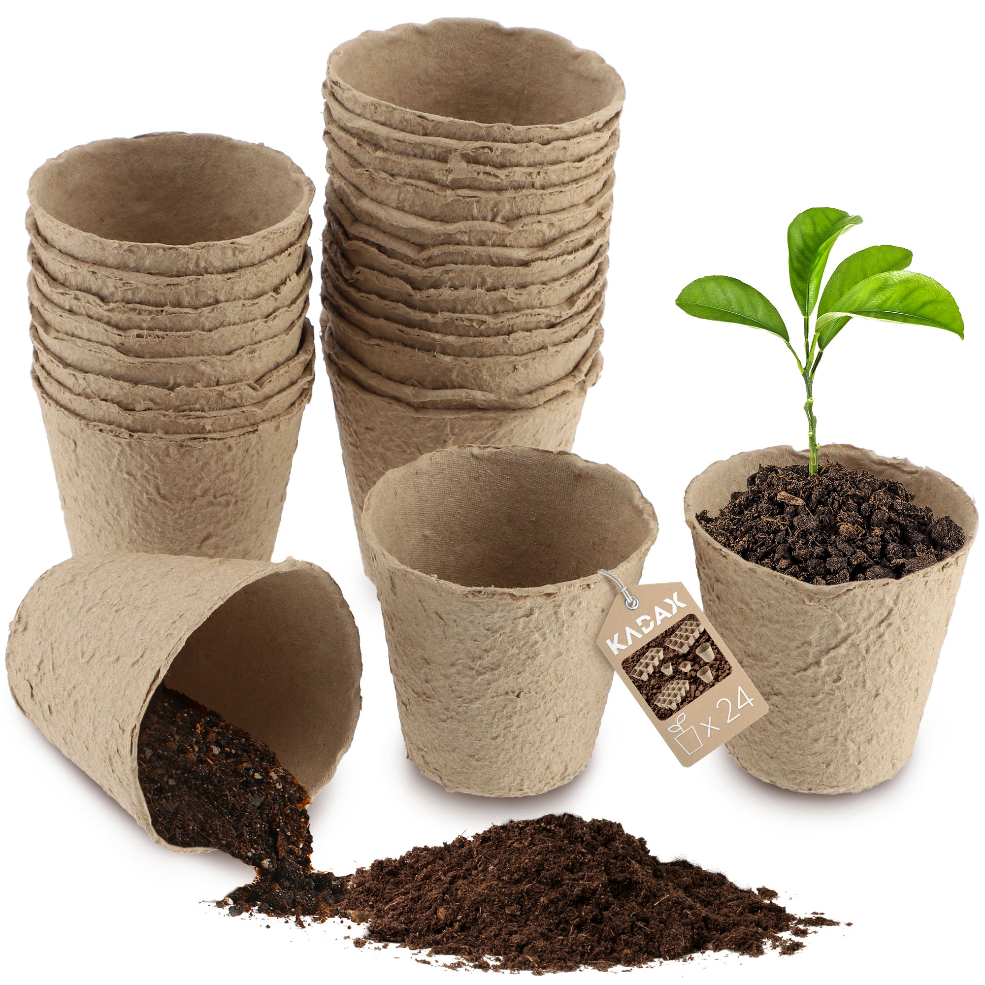 Kadax kvetináč 8,5 cm x 8,5 x 8,3 cm priemer 8,5 cm rašelinové odtiene hnedej a béžovej